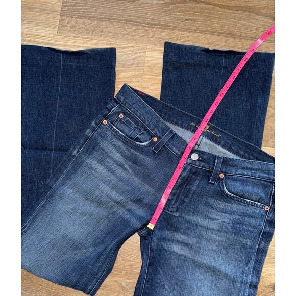 7 For All Mankind DOJO Flare Leg Jeans Blue - size 31 - J - Picture 5 of 12